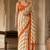 Orange pure georgette leheriya ready to wear saree