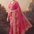 Pure silk floral printed ari work pre-draped saree