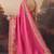 Pure silk floral printed ari work pre-draped saree