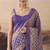 Pure silk checks printed ari work pre-draped saree