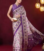 Floral printed art silk ready to wear saree