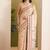 Flamingo & floral printed silk blend ready to wear saree
