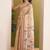 Flamingo & floral printed silk blend ready to wear saree