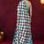 Checked printed satin ready to wear saree