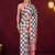 Checked printed satin ready to wear saree