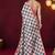 Checked printed satin ready to wear saree