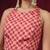 Checked printed satin ready to wear saree