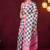 Checked printed satin ready to wear saree