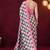 Checked printed satin ready to wear saree