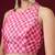 Checked printed satin ready to wear saree