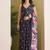 Satin quirky printed pre-draped saree