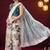 Floral printed satin ready to wear saree