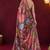 Floral printed satin ready to wear saree