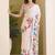 Floral printed satin ready to wear saree