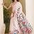 Floral printed satin ready to wear saree