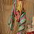 Floral striped print satin ready to wear saree