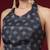 Satin quirky striped printed pre-draped saree