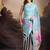 Floral printed satin ready to wear saree