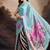 Floral printed satin ready to wear saree
