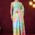Striped printed satin ready to wear saree
