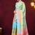 Striped printed satin ready to wear saree