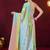 Striped printed satin ready to wear saree