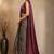 Floral striped print satin ready to wear saree
