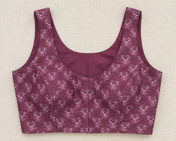 Floral striped print satin ready to wear saree 4