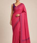 Geometric printed silk blend ready to wear saree