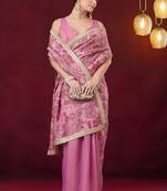 Aari work floral pure georgette ready to wear saree