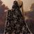 Pure crepe floral printed ari work pre-draped saree