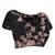 Pure crepe floral printed ari work pre-draped saree
