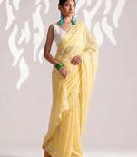 Solid pure chiffon ready to wear saree