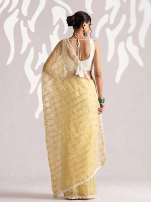 Solid pure chiffon ready to wear saree 2
