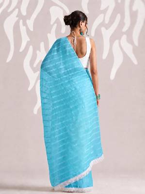 Solid pure chiffon ready to wear saree 2