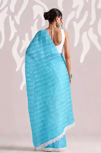 Solid pure chiffon ready to wear saree