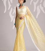 Solid pure chiffon ready to wear saree