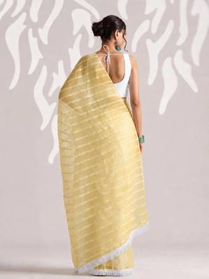 Solid pure chiffon ready to wear saree 2