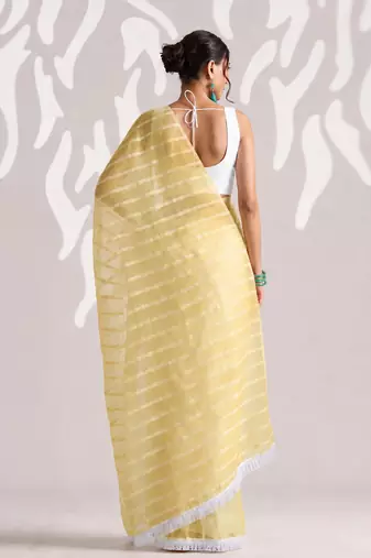 Solid pure chiffon ready to wear saree