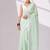 Solid pure chiffon ready to wear saree