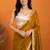 Chiffon coin sequin fringe lace pre-draped saree