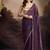 Purple pure georgette solid ready to wear saree