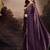 Purple pure georgette solid ready to wear saree