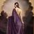 Purple pure georgette solid ready to wear saree