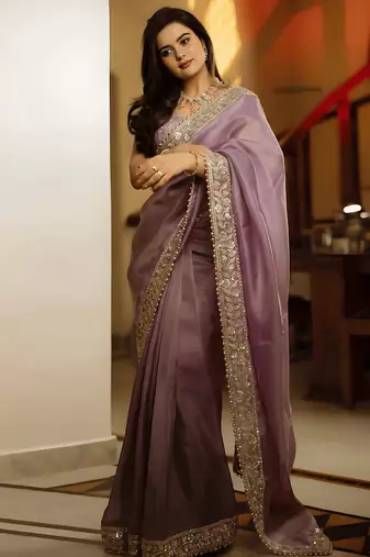 Embellished sequins tissue ready to saree
