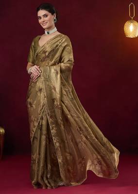 Solid pure chiffon ready to wear saree 2