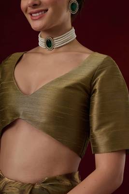 Solid pure chiffon ready to wear saree 4