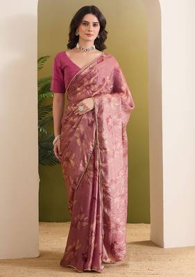 Solid pure chiffon ready to wear saree 1