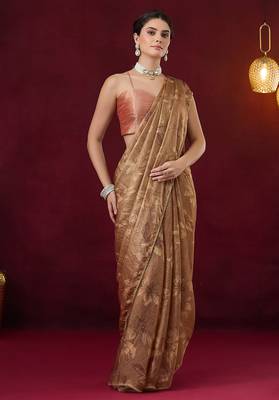 Solid pure chiffon ready to wear saree 1