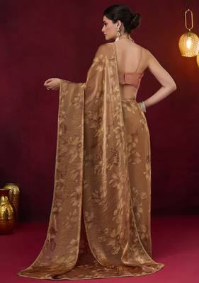 Solid pure chiffon ready to wear saree 3